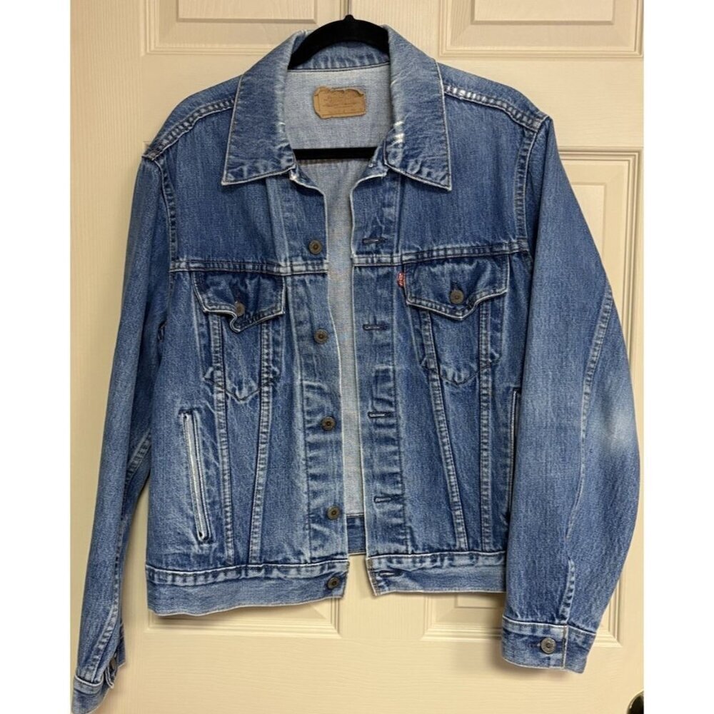Vintage Levis Jacket Mens 46 Denim Trucker Made In Canada
